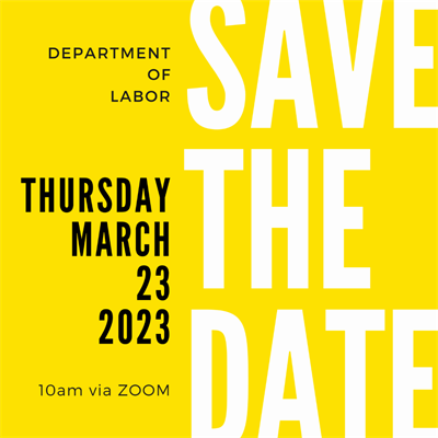 Upcoming DOL Seminar: Thursday, March 23 @10am via Zoom!
